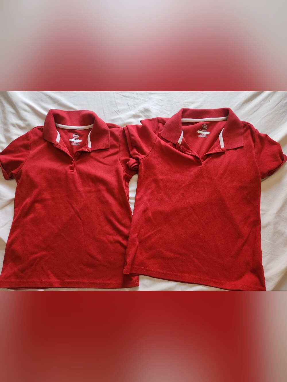 Red Kids Polo Shirt - School Uniform Style (2 Shirts)